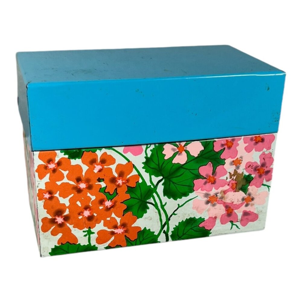 Vintage Floral Recipe Box‎